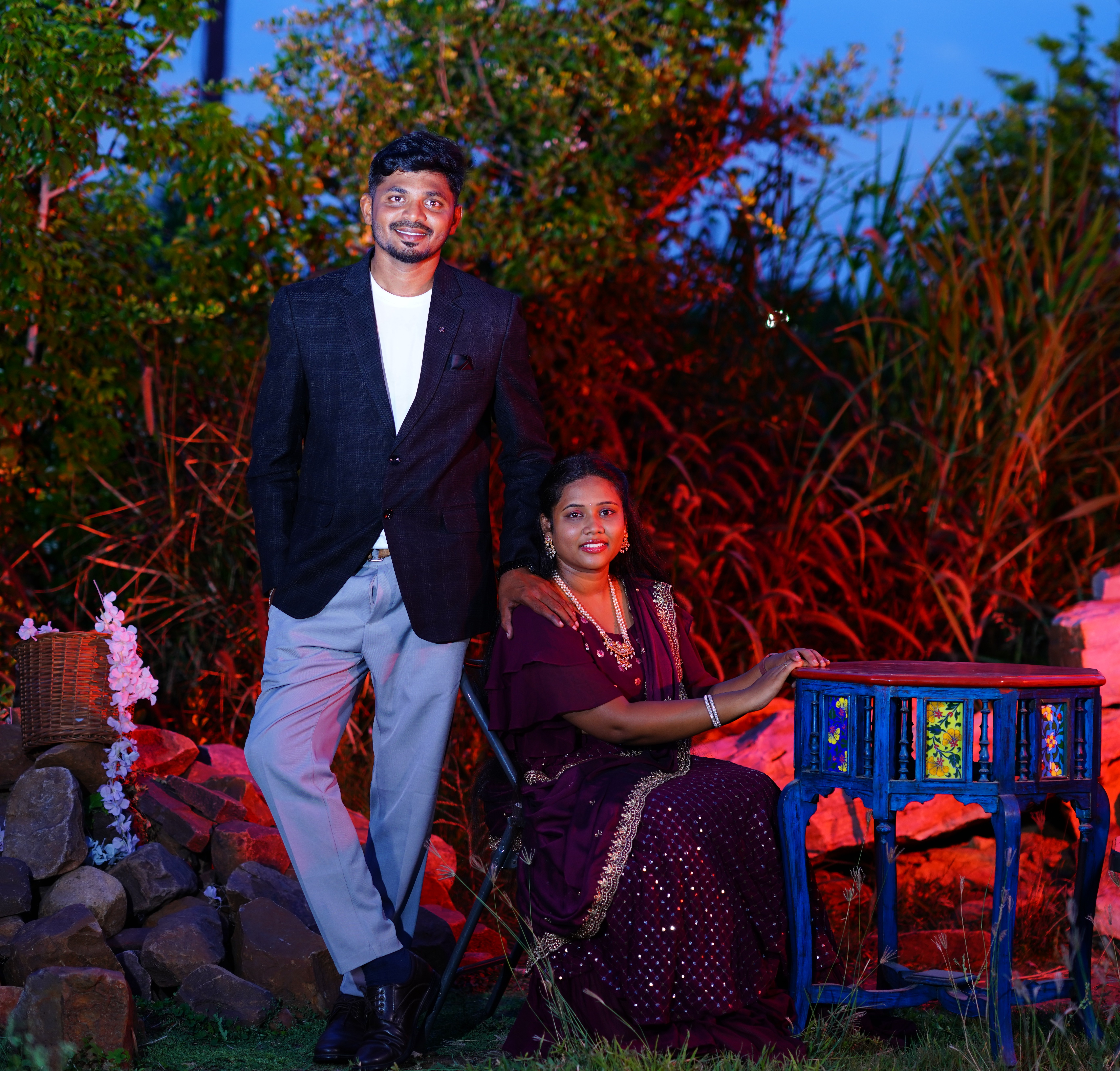Sasi and Prem Kumar smiling together